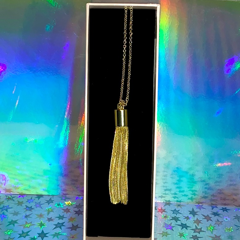 Victorias Secret Gold Tassel Necklace 17$